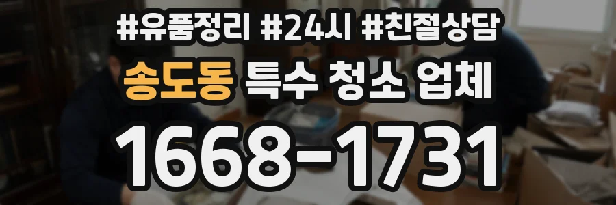 송도동 특수 청소 업체