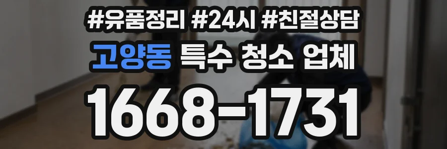 고양동 특수 청소 업체