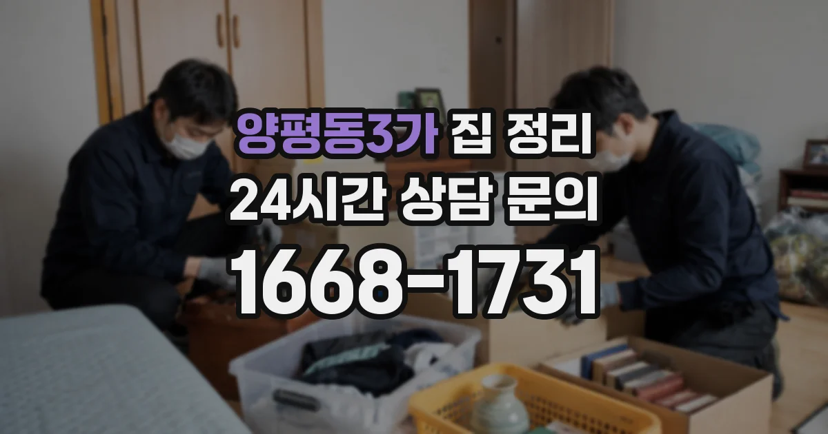 양평동3가 집 정리