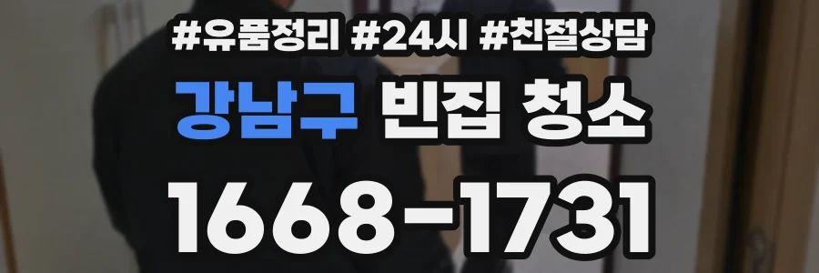 강남구 빈집 청소