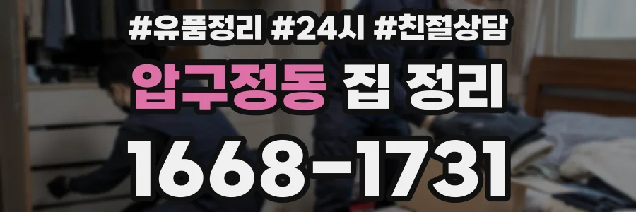 압구정동 집 정리
