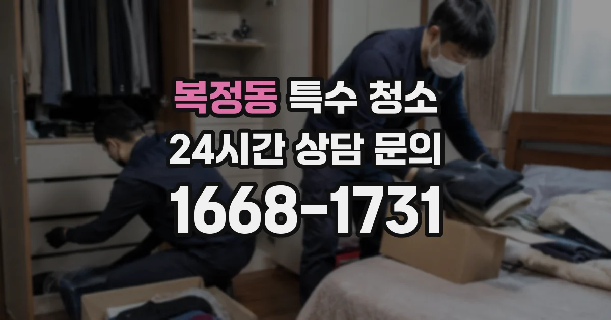 복정동 특수 청소