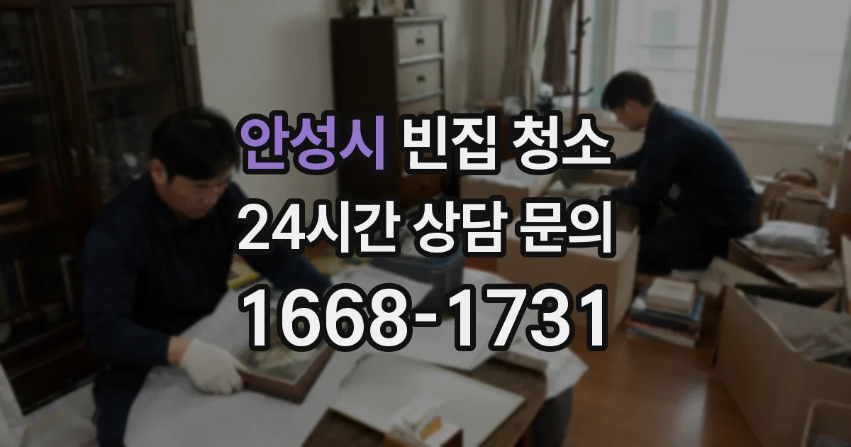 안성시 빈집 청소