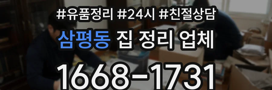 삼평동 집 정리 업체