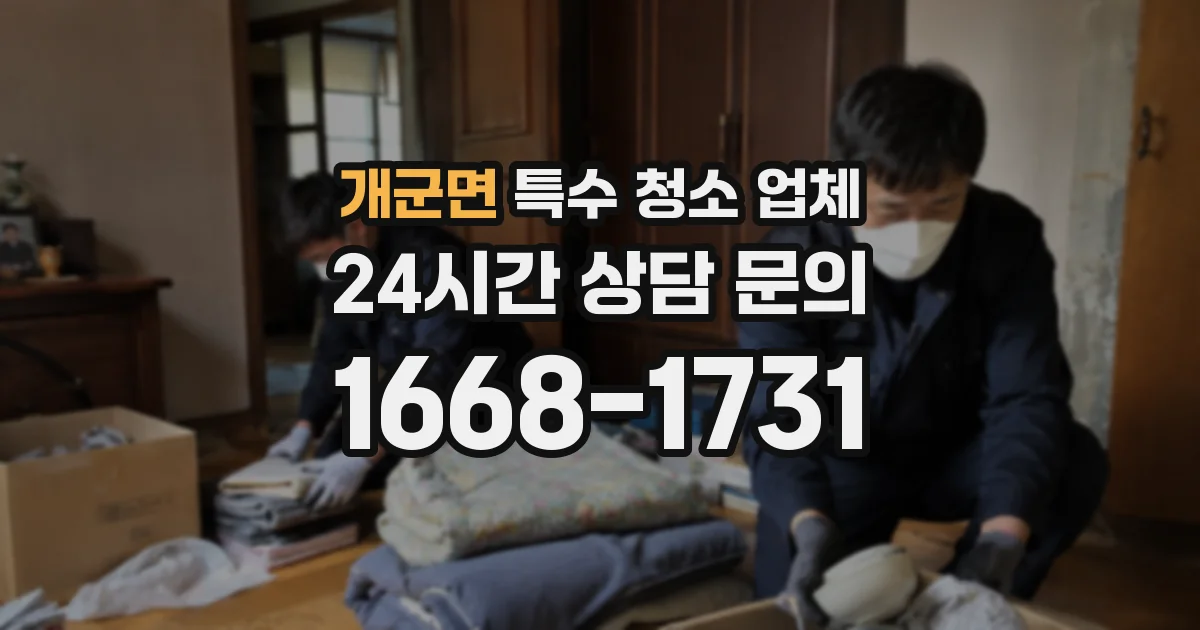 개군면 특수 청소 업체