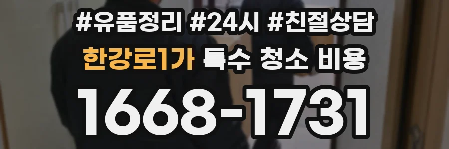 한강로1가 특수 청소 비용