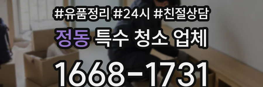 정동 특수 청소 업체