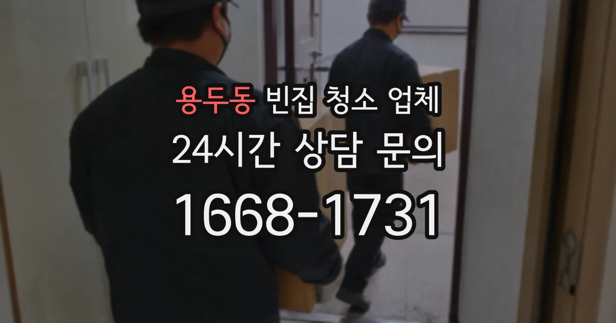 용두동 빈집 청소 업체