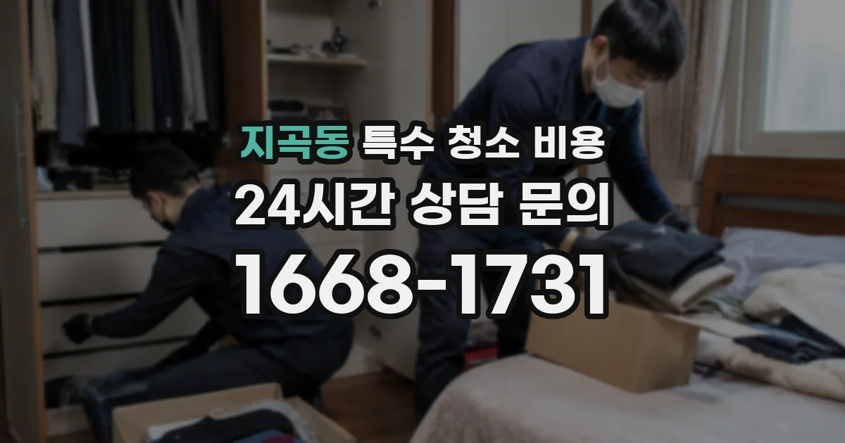 지곡동 특수 청소 비용