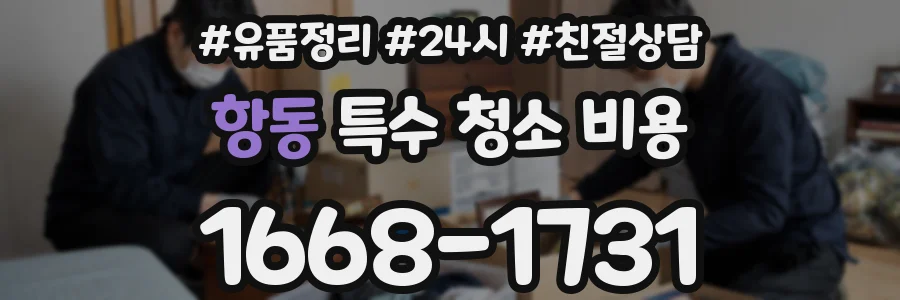 항동 특수 청소 비용