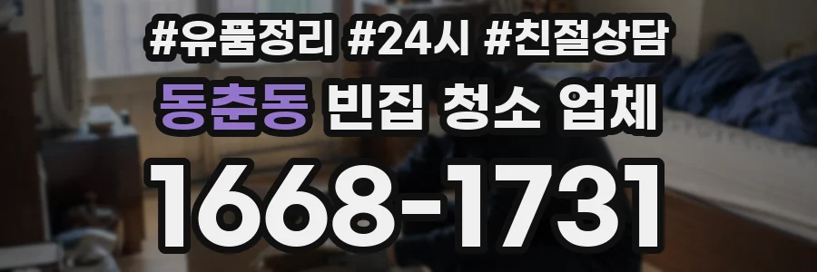 동춘동 빈집 청소 업체
