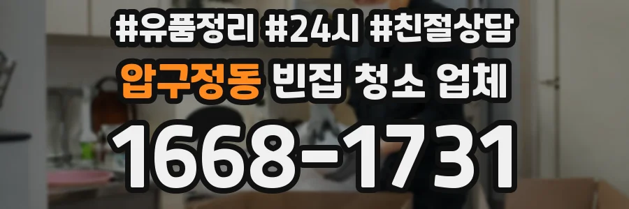 압구정동 빈집 청소 업체
