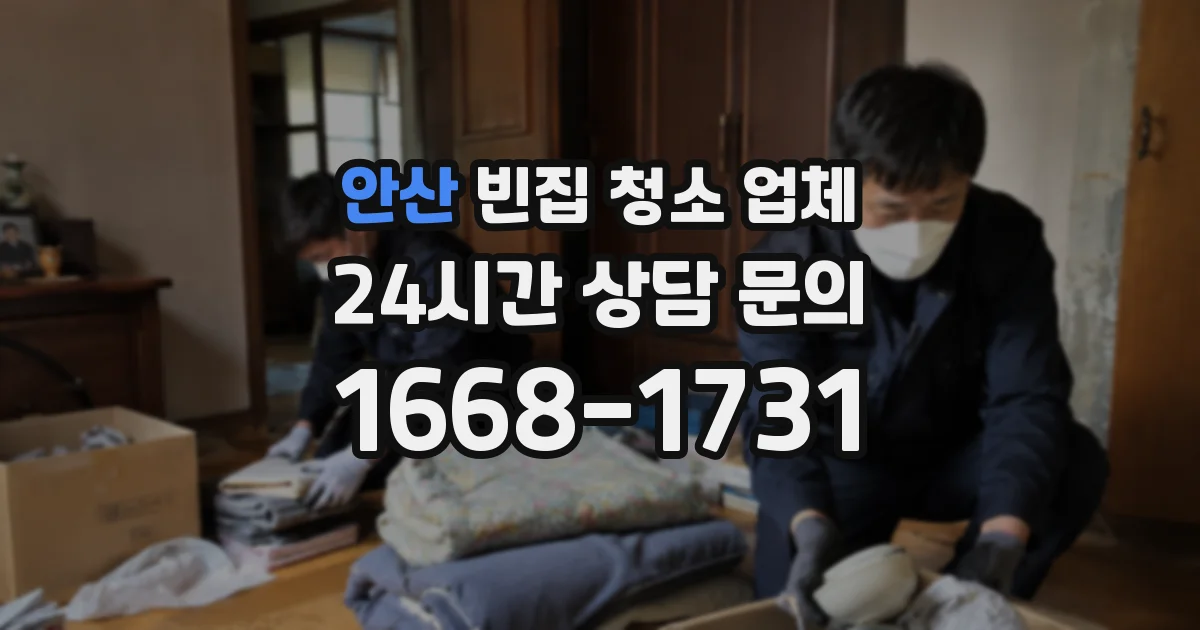 안산 빈집 청소 업체