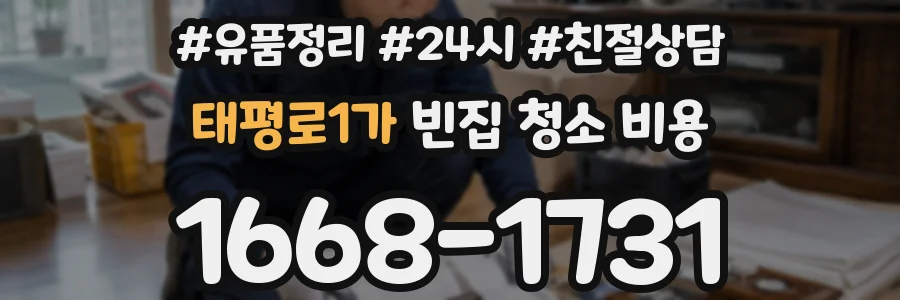 태평로1가 빈집 청소 비용