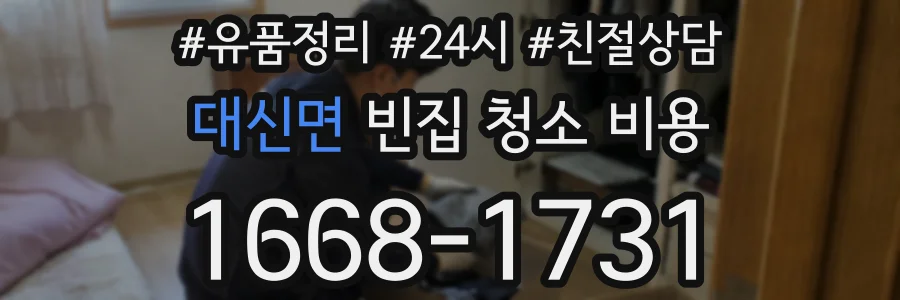 대신면 빈집 청소 비용