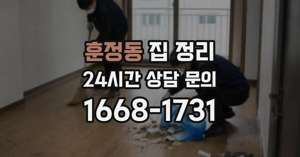 훈정동 집 정리