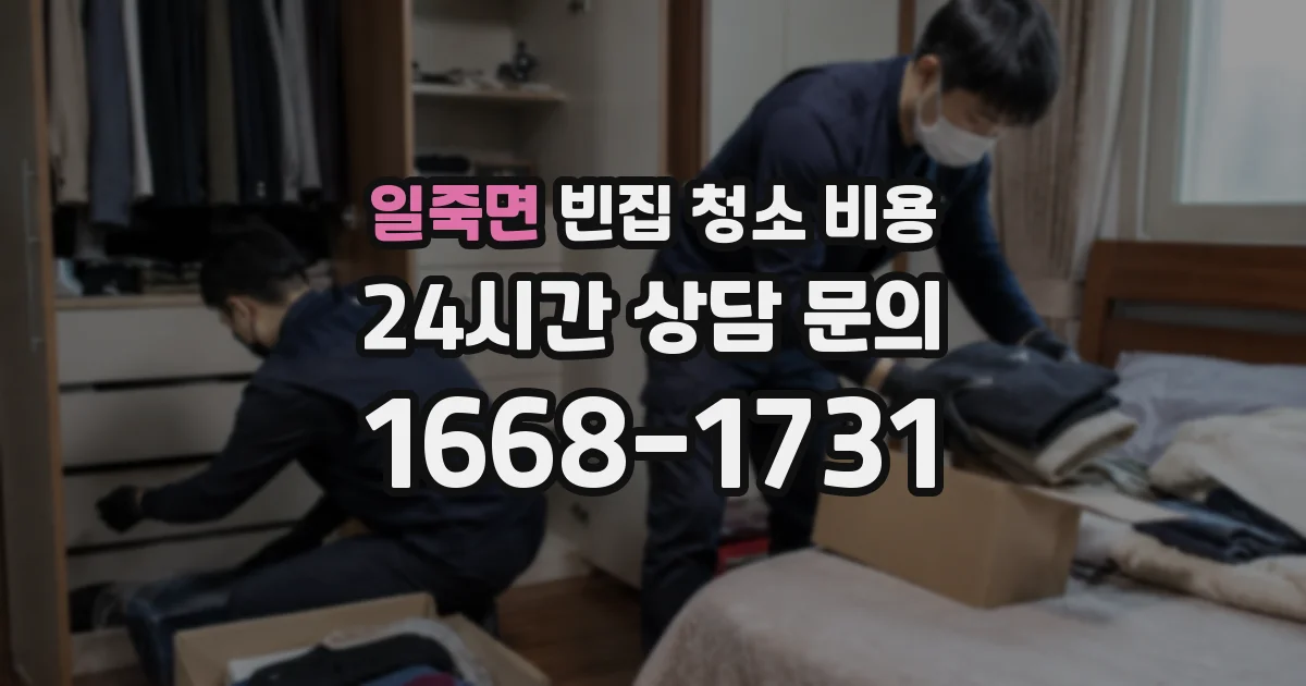 일죽면 빈집 청소 비용