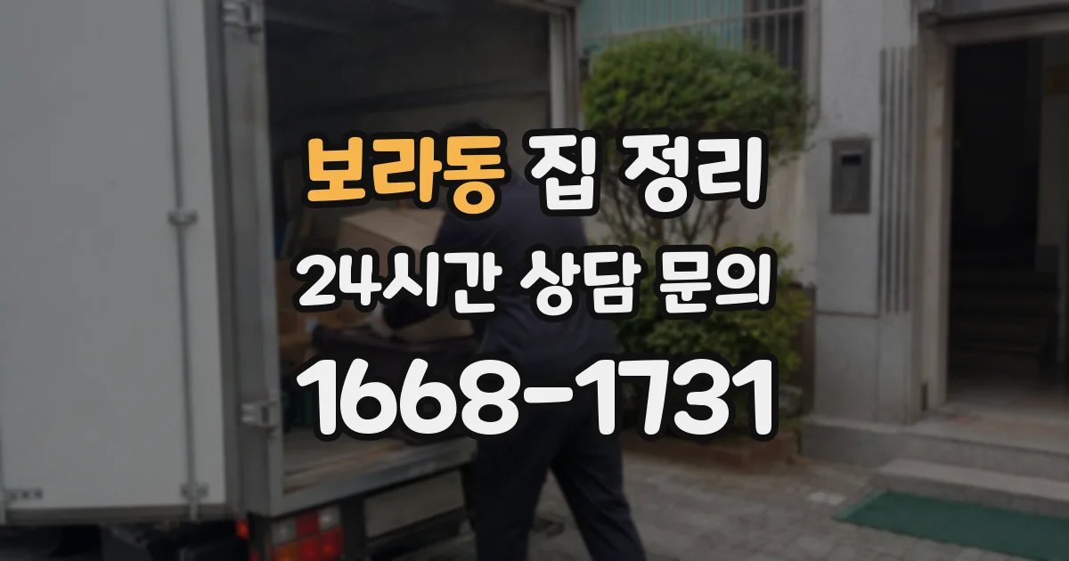 보라동 집 정리