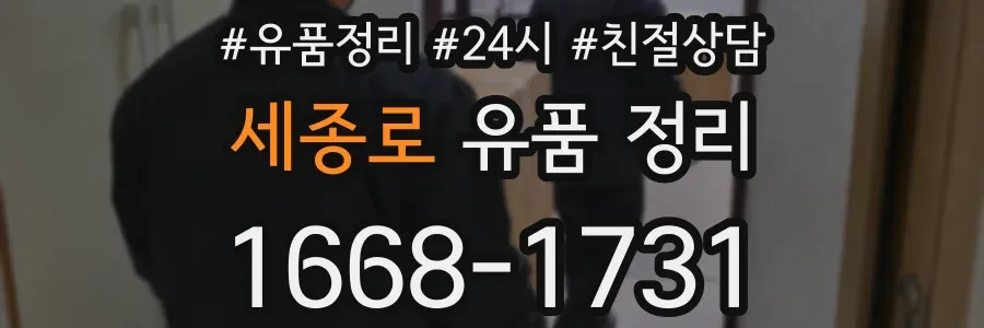 세종로 유품 정리