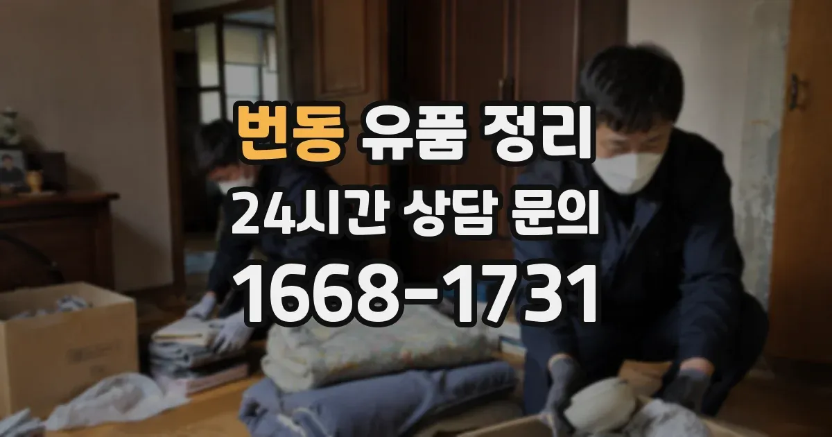 번동 유품 정리