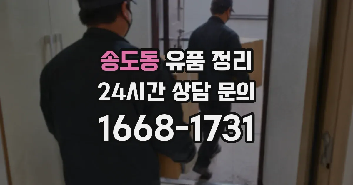 송도동 유품 정리