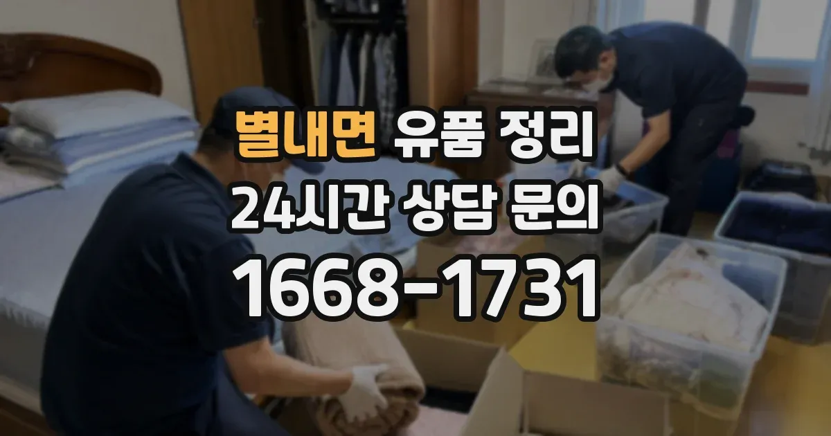 별내면 유품 정리