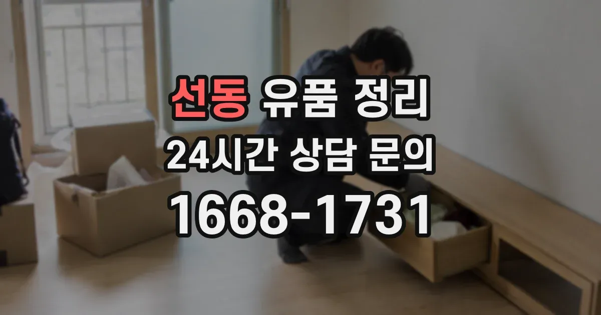 선동 유품 정리