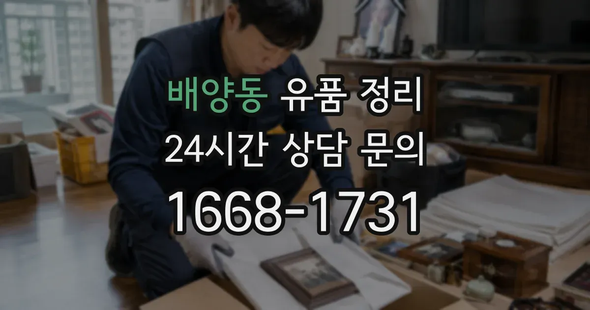 배양동 유품 정리
