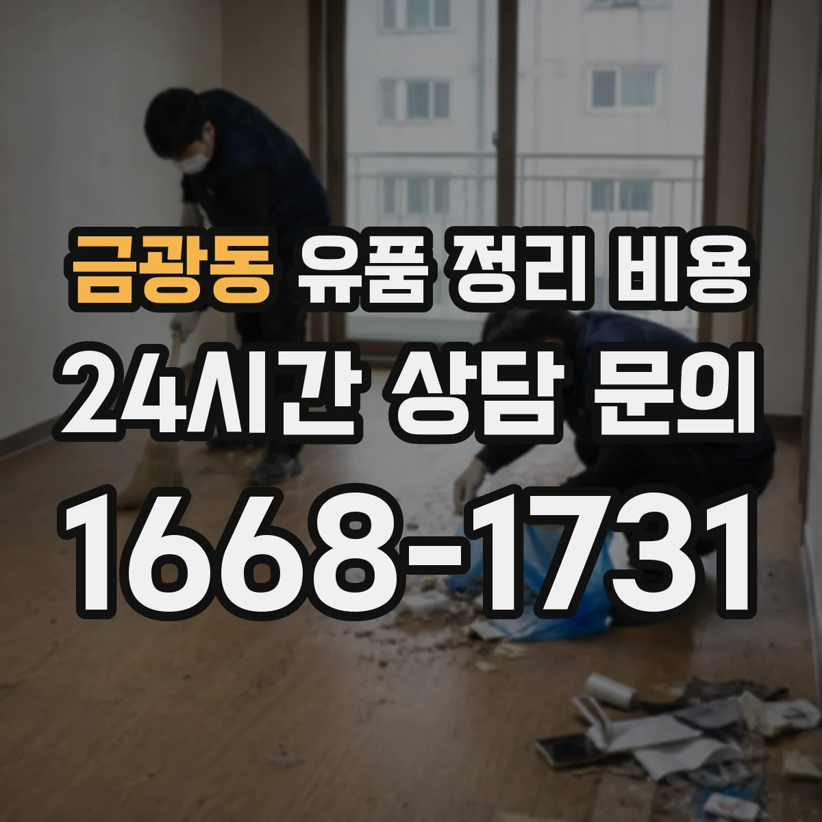 금광동 유품 정리 비용 당일 반출이 필요한 경우 폐기물 반출량 영향
