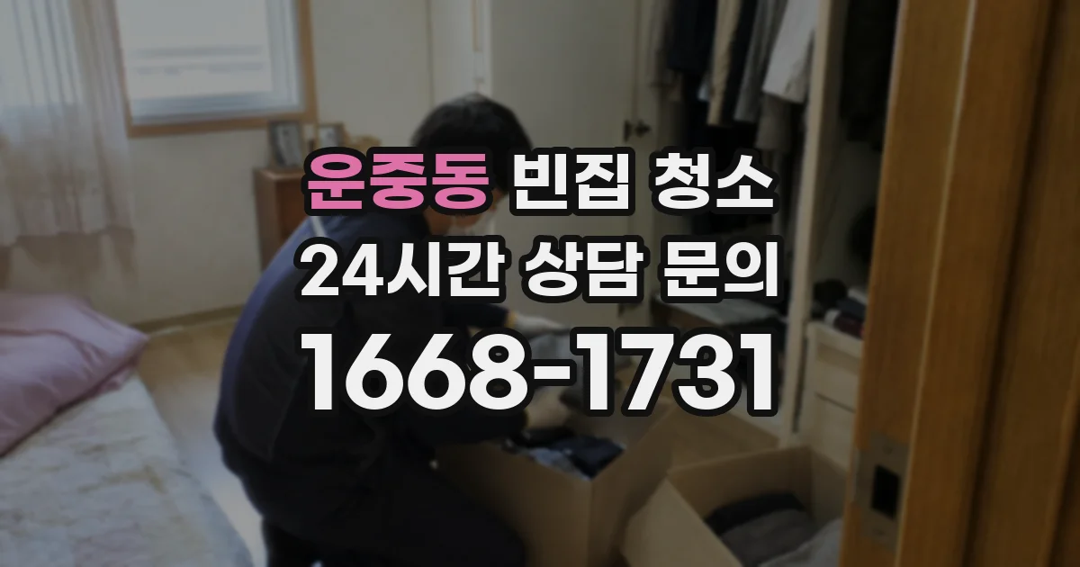 운중동 빈집 청소