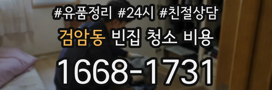 검암동 빈집 청소 비용