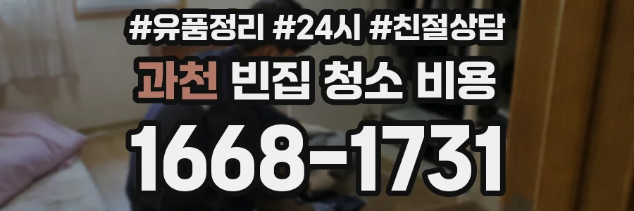 과천 빈집 청소 비용