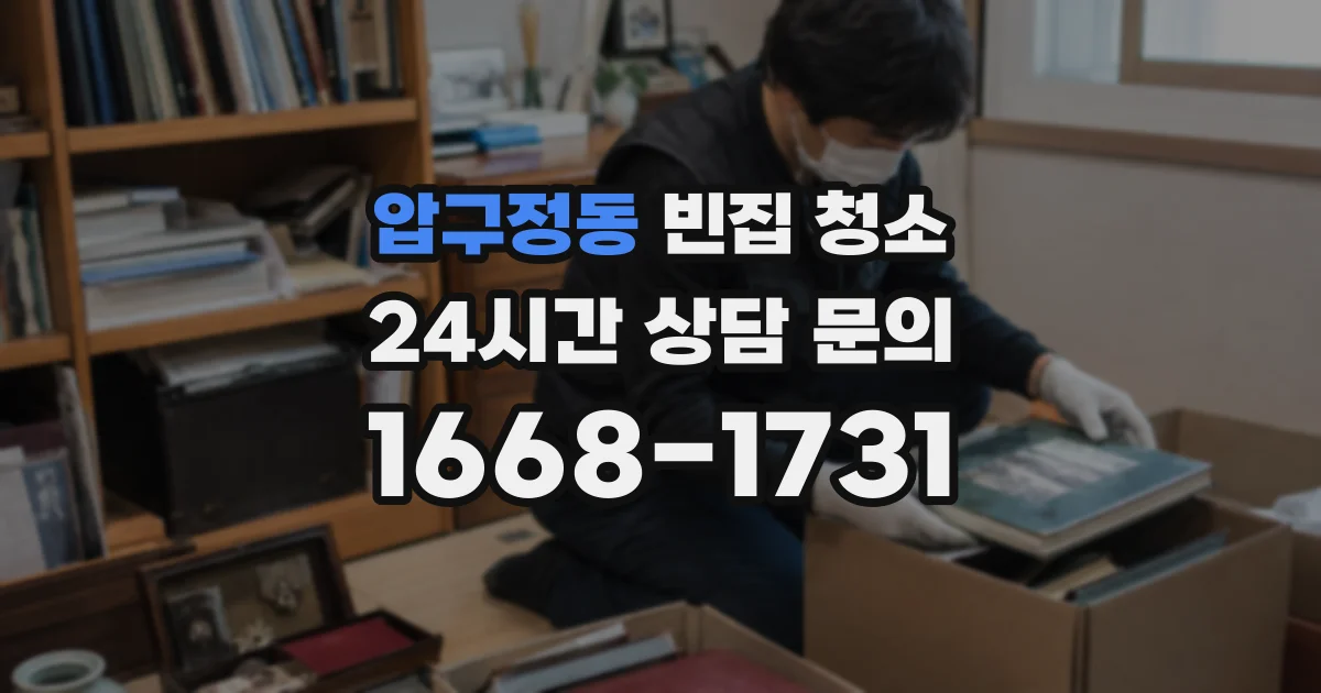 압구정동 빈집 청소