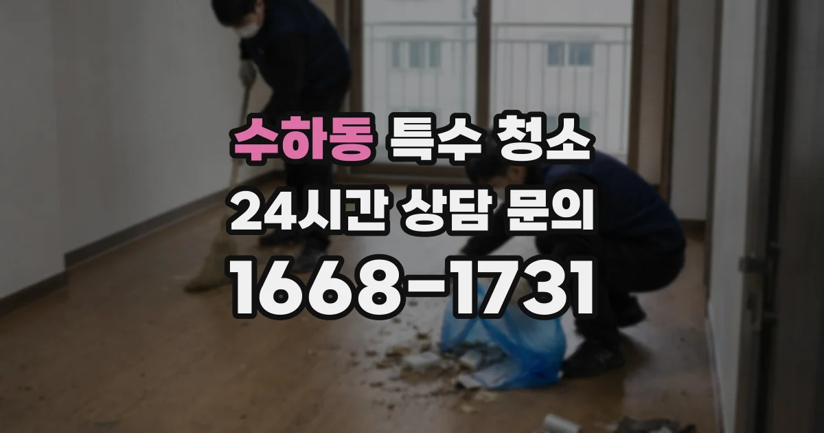 수하동 특수 청소