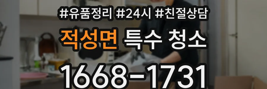 적성면 특수 청소