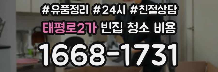 태평로2가 빈집 청소 비용
