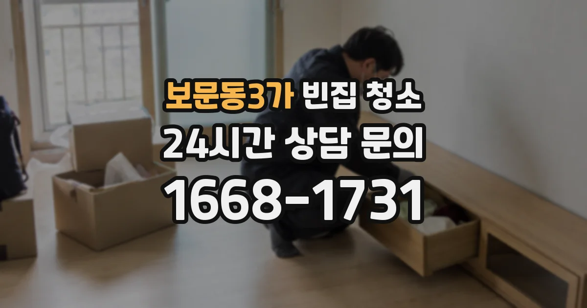 보문동3가 빈집 청소