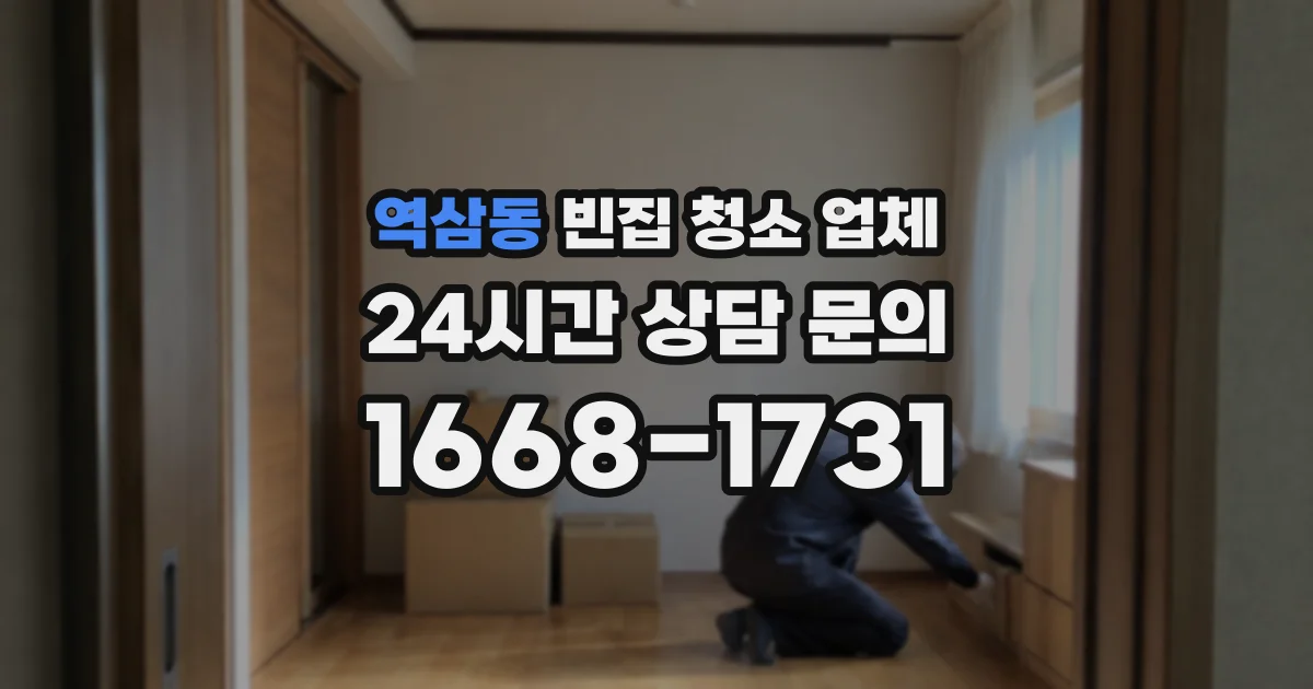 역삼동 빈집 청소 업체