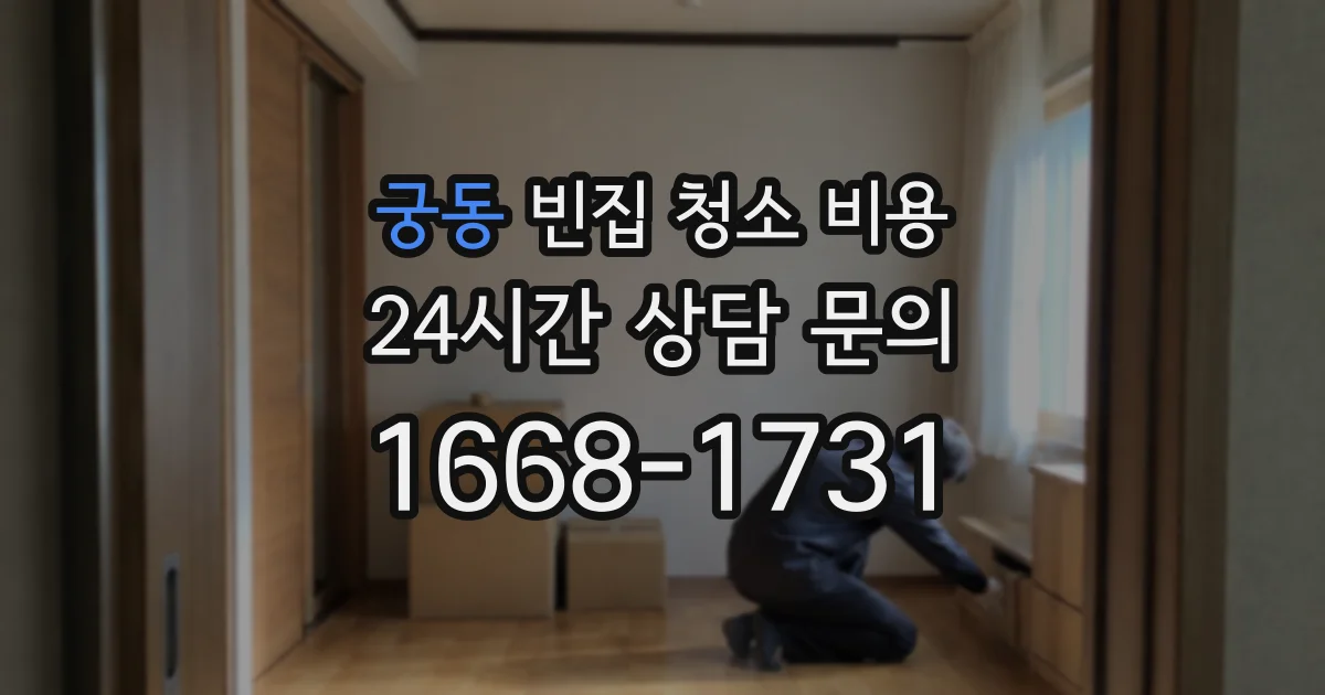 궁동 빈집 청소 비용