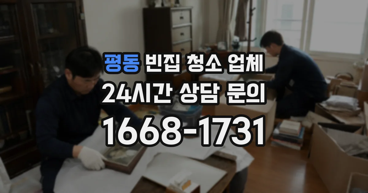 평동 빈집 청소 업체