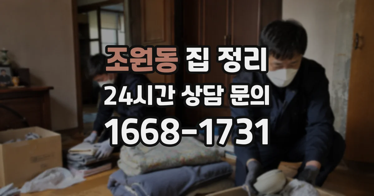 조원동 집 정리