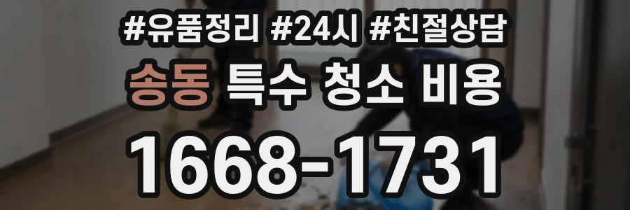 송동 특수 청소 비용