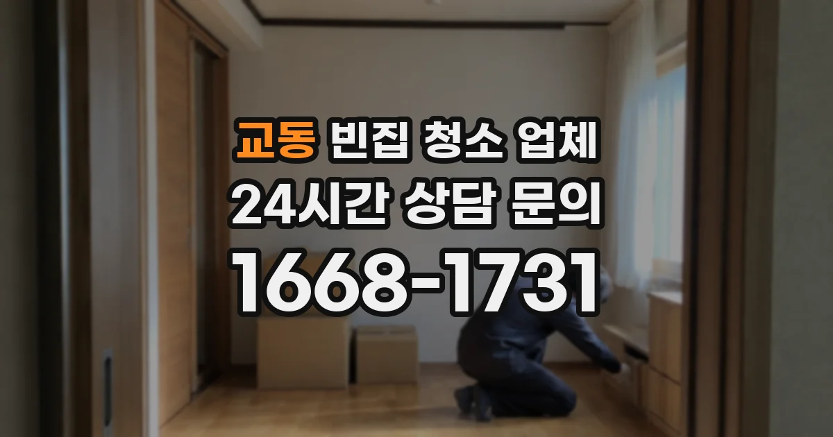 교동 빈집 청소 업체