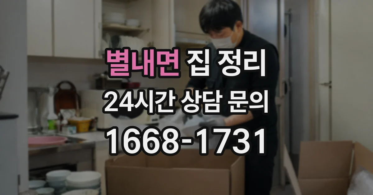 별내면 집 정리