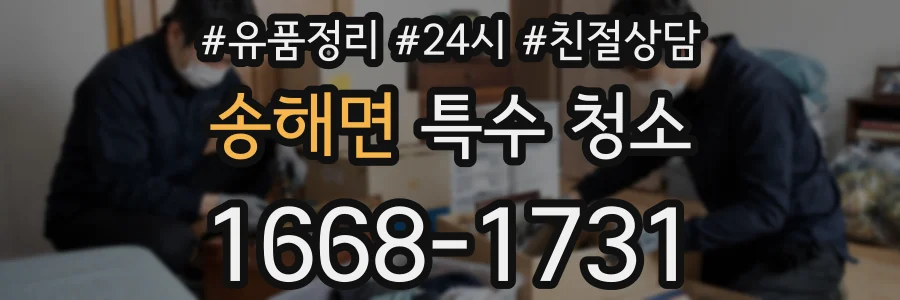 송해면 특수 청소
