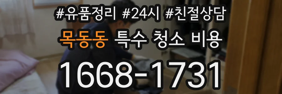 목동동 특수 청소 비용