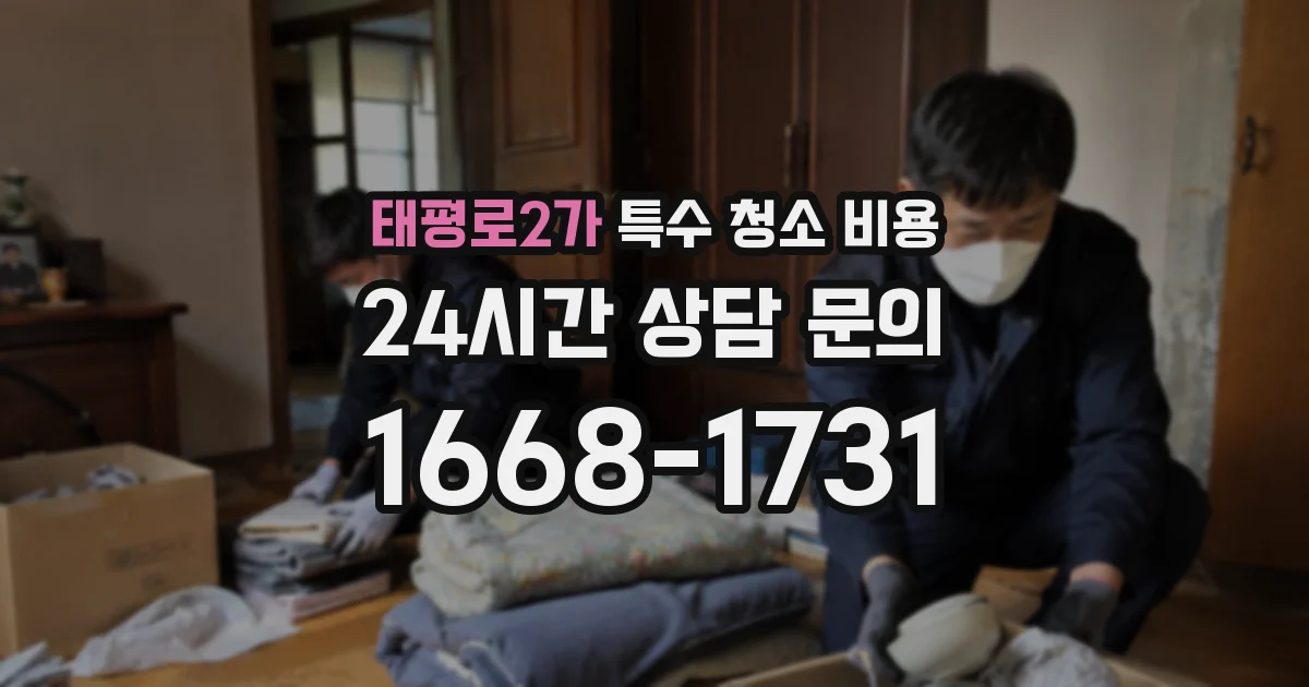 태평로2가 특수 청소 비용