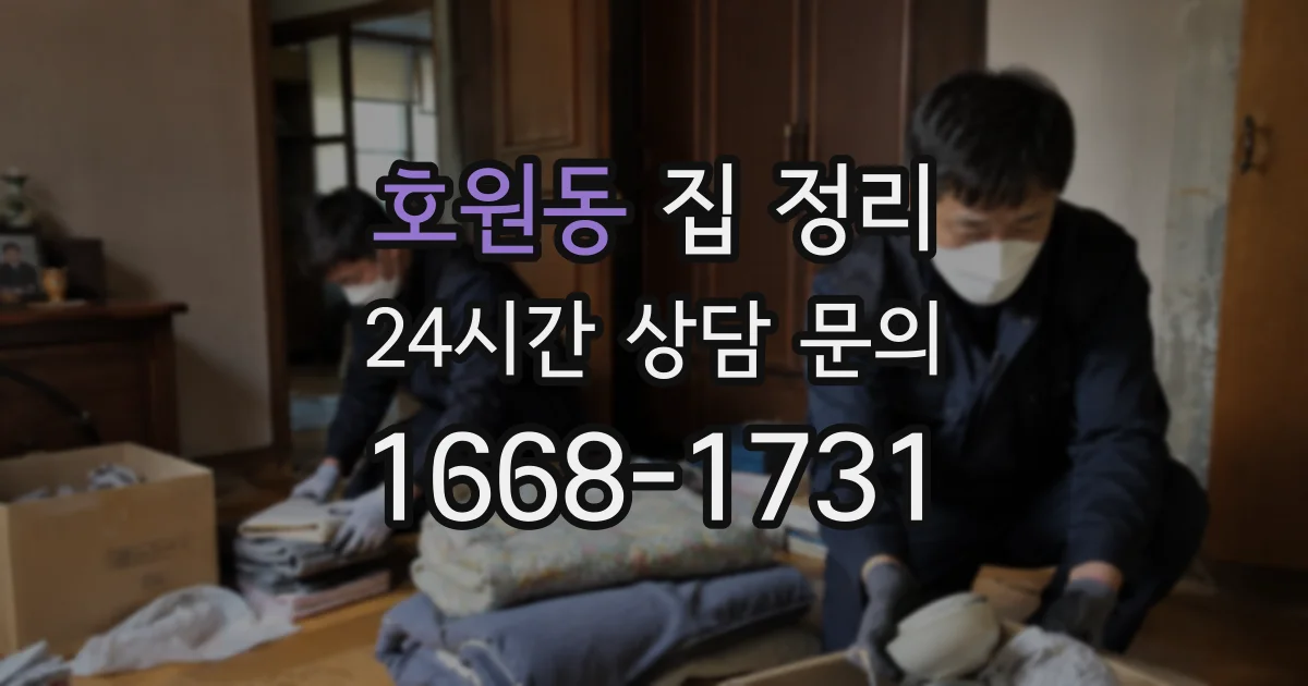 호원동 집 정리