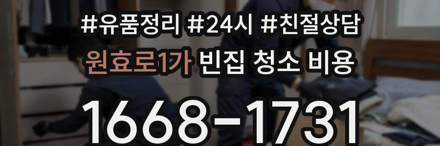 원효로1가 빈집 청소 비용