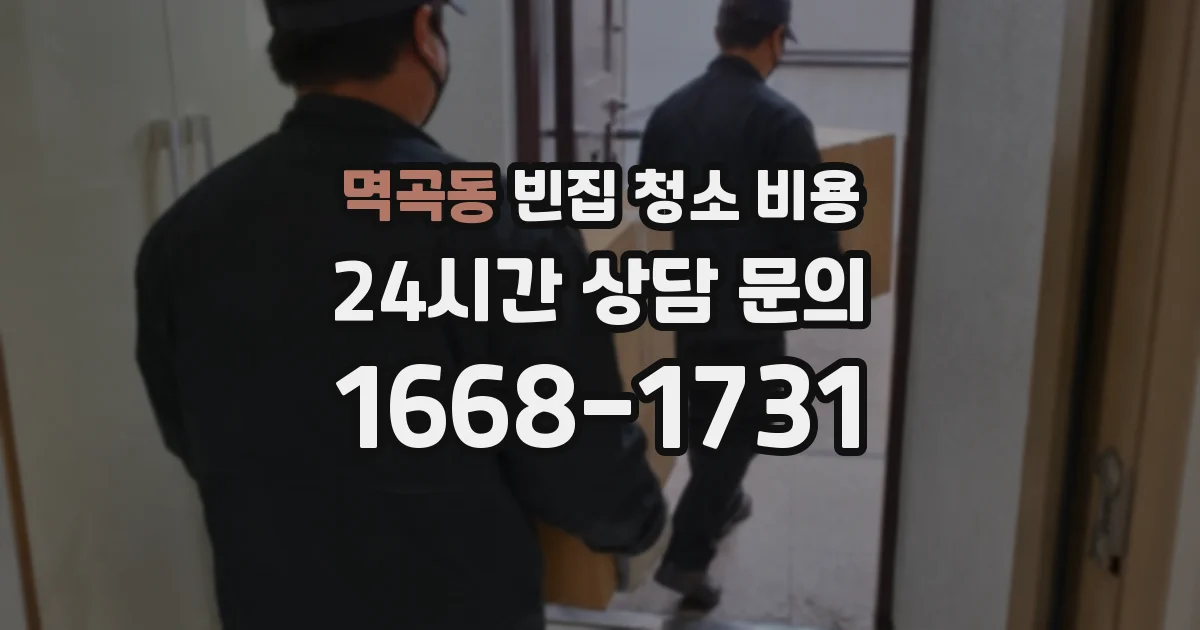 멱곡동 빈집 청소 비용